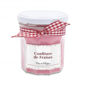 Bougie Pot de confiture - Confiture de fraise