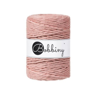 Corde peignée macramé rose poudrée - 5 mm